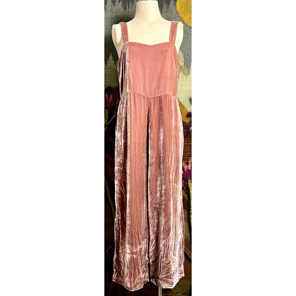 Madewell Crushed Velvet Wide Leg Jumpsuit 14